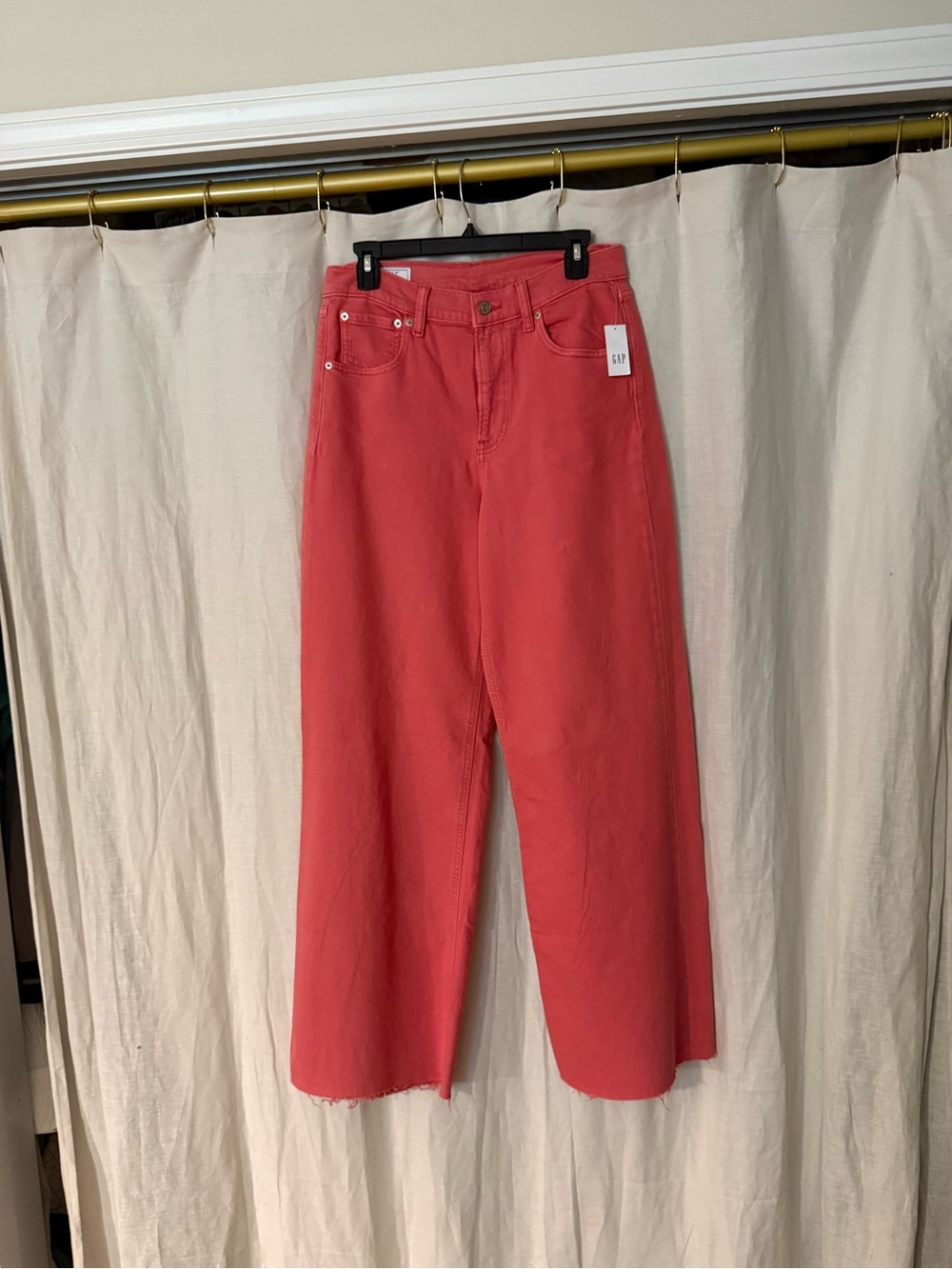 GAP Coral Wide‑Leg High‑Rise Stride Ankle Jeans, size 29 / 8 Tall NWT